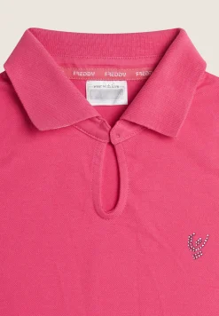 Freddy Abito Bambina Senza Maniche in Piquet con Collo a Camicia- Abiti