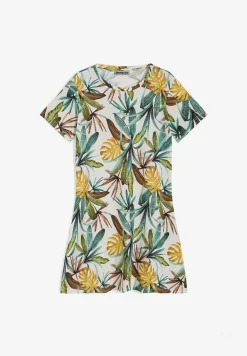 Freddy Abito skater in jersey modal stampa tropical all over-Donna Abiti