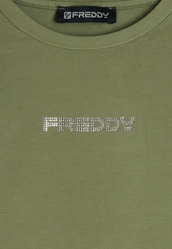 Freddy Body scollo quadrato in jersey decorato da strass-Donna Body