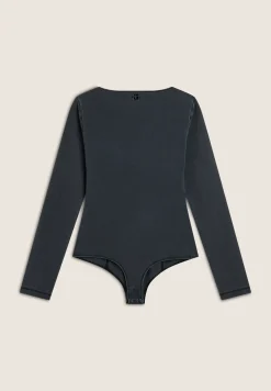 Freddy Body scollo quadrato in jersey effetto denim-Donna Body