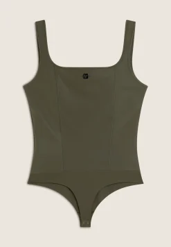Freddy Body scollo quadrato in similpelle lucida-Donna Body