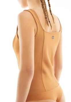 Freddy Body scollo quadrato in similpelle lucida-Donna Body