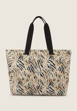 Freddy Borsa Shopper in canvas animalier con zip-Donna Borse E Zaini