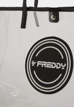 Freddy Borsa shopper in pvc trasparente con logo tondo-Donna Borse E Zaini