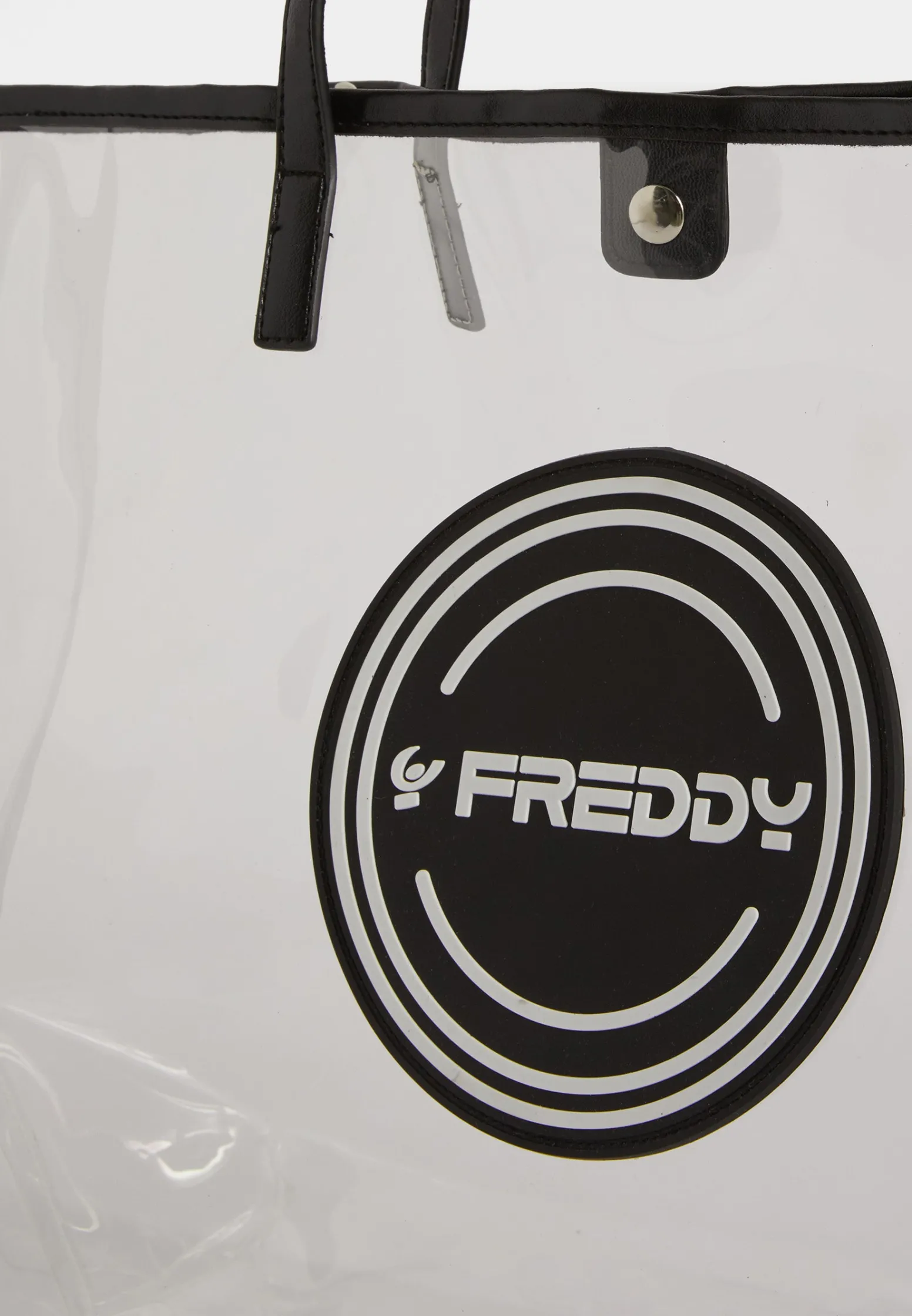 Freddy Borsa shopper in pvc trasparente con logo tondo-Donna Borse E Zaini