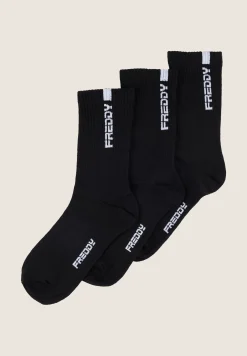 Freddy Calzini sportivi taglio medio con logo - Pack da 3 paia-Donna Accessori Sportivi|Accessori Sportivi