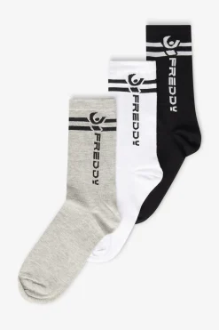 Freddy Calzini taglio medio con logo - Pack da 3 paia-Donna Accessori Sportivi|Accessori Sportivi