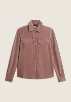 Freddy Camicia comfort fit in velluto mille righe-Donna Felpe