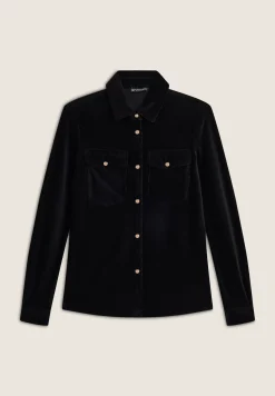 Freddy Camicia comfort fit in velluto mille righe-Donna Felpe