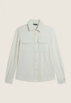 Freddy Camicia comfort fit in velluto mille righe-Donna Felpe