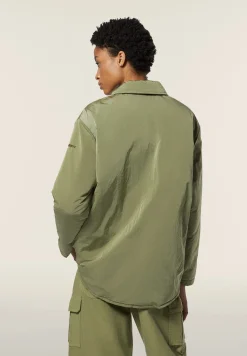 Freddy Camicia con imbottitura e fit oversize in nylon navtta-Donna Felpe