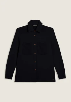 Freddy Camicia donna in felpa con bottoni dorati-Donna Felpe