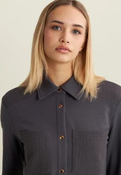 Freddy Camicia donna in felpa con bottoni dorati-Donna Felpe