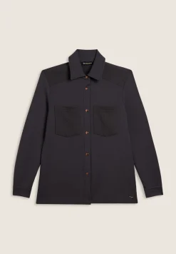 Freddy Camicia donna in felpa con bottoni dorati-Donna Felpe