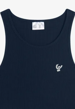 Freddy Canotta a costine da bambina con piccolo logo glitter- Top E Canotte