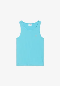 Freddy Canotta a costine da bambina con piccolo logo glitter- Top E Canotte