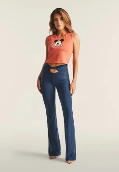 Freddy Canotta cropped slim fit con stampa Mickey Mouse-Donna Top E Canotte