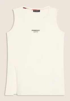Freddy Canotta Regular Fit con Apertura Laterale-Donna Top E Canotte