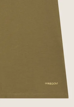 Freddy Canotta regular fit in jersey con inserto paillettes-Donna Top E Canotte