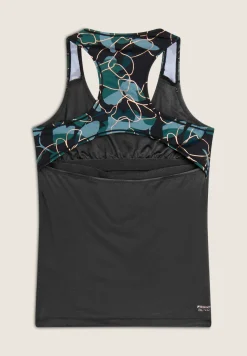 Freddy Canotta sportiva in tessuto tecnico con inserto floreale-Donna Padel|Pilates