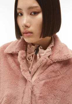 Freddy Cappotto corto monopetto con zip in pelliccia sintetica-Donna Giacche