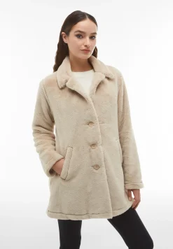 Freddy Cappotto monopetto con bottoni in pelliccia sintetica-Donna Giacche
