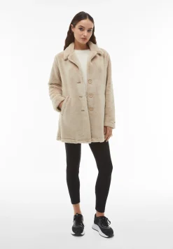Freddy Cappotto monopetto con bottoni in pelliccia sintetica-Donna Giacche