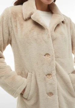 Freddy Cappotto monopetto con bottoni in pelliccia sintetica-Donna Giacche