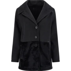 Freddy Cappotto monopetto con inserto sul fondo in pelliccia teddy-Donna Giacche