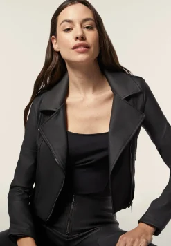 Freddy Chiodo da donna in similpelle dall'effetto laminato-Donna Giacche