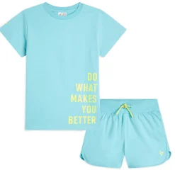 Freddy Completo estivo da bambina con stampe in contrasto- Tute Sportive
