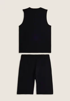 Freddy Completo sportivo in cotone con top smanicato e bermuda-Uomo Tute Sportive