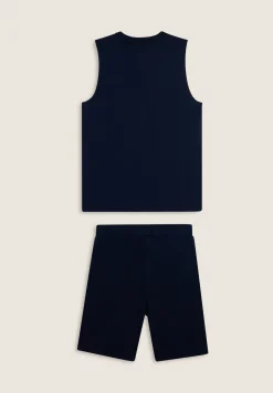 Freddy Completo sportivo in cotone con top smanicato e bermuda-Uomo Tute Sportive