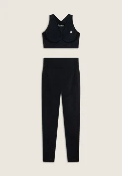 Freddy Completo top e leggings vita alta seamless ice wash-Donna Padel|Pilates