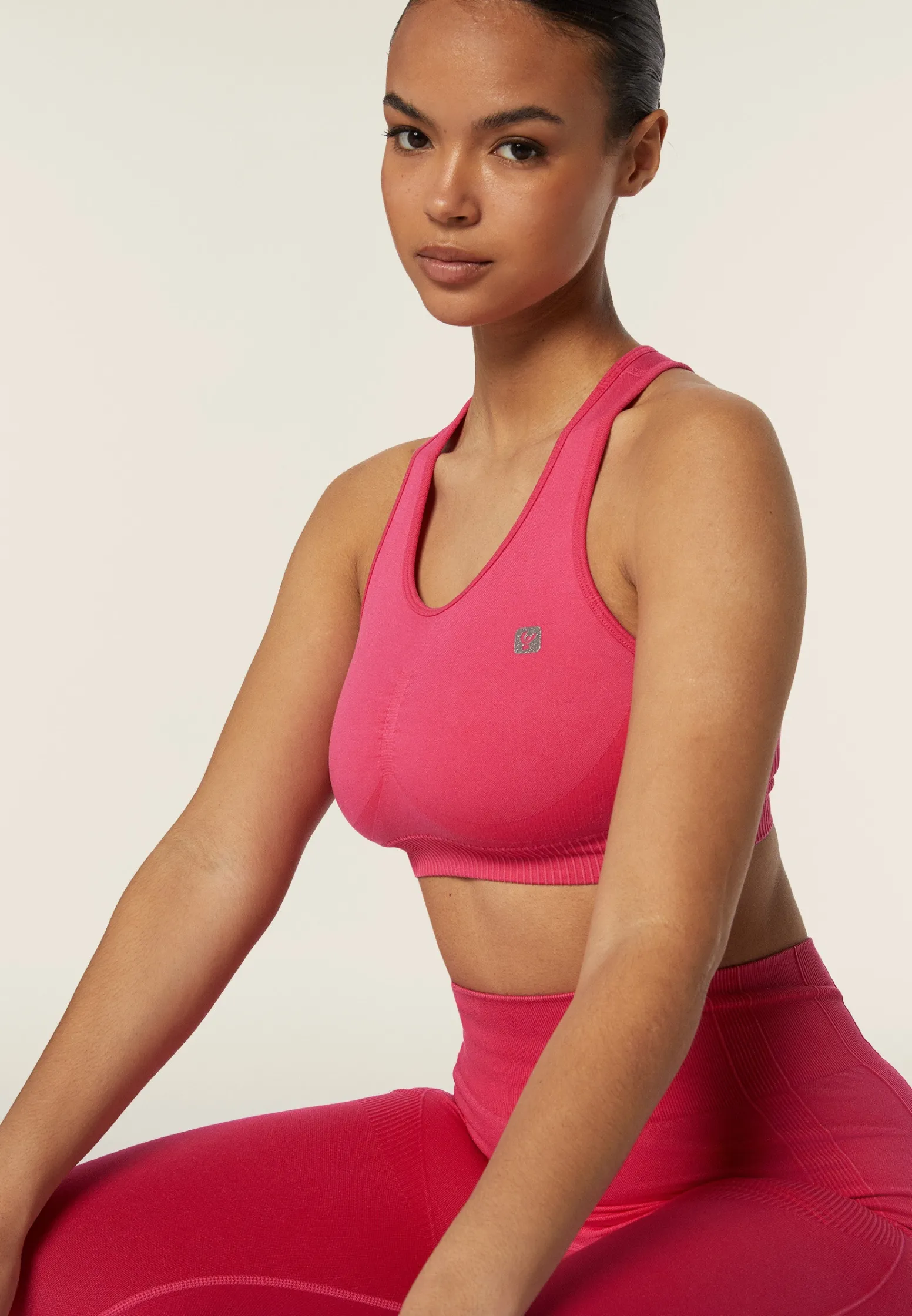 Freddy Completo top e leggings vita alta seamless ice wash-Donna Padel|Pilates