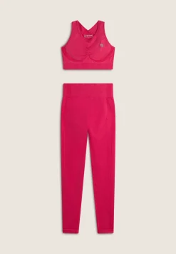 Freddy Completo top e leggings vita alta seamless ice wash-Donna Padel|Pilates