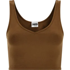 Freddy Crop top con scollo a cuore in cotone elasticizzato-Donna Top E Canotte
