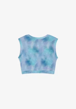 Freddy Crop top in cotone tie dye multicolor a costine-Donna Padel|Top E Canotte
