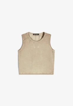 Freddy Crop top slim fit in tessuto jersey effetto vissuto-Donna Padel|Top E Canotte