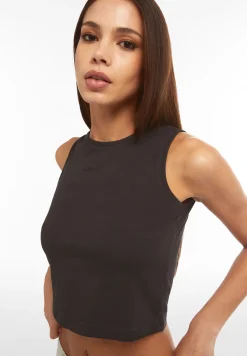Freddy Crop top slim fit in tessuto jersey effetto vissuto-Donna Padel|Top E Canotte