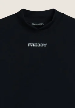 Freddy Dolcevita da donna con piccolo logo centrale-Donna T-shirts