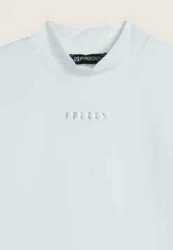 Freddy Dolcevita da donna con piccolo logo centrale-Donna T-shirts