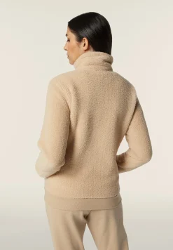 Freddy Felpa donnacon zip e collo alto in tessuto teddy-Donna Felpe