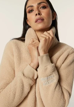 Freddy Felpa donnacon zip e collo alto in tessuto teddy-Donna Felpe