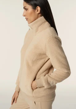 Freddy Felpa donnacon zip e collo alto in tessuto teddy-Donna Felpe