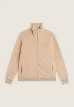 Freddy Felpa donnacon zip e collo alto in tessuto teddy-Donna Felpe