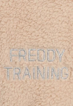 Freddy Felpa donnacon zip e collo alto in tessuto teddy-Donna Felpe