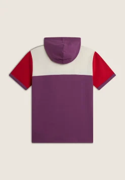 Freddy Felpa a Maniche Corte con Cappuccio design colour block-Uomo Felpe