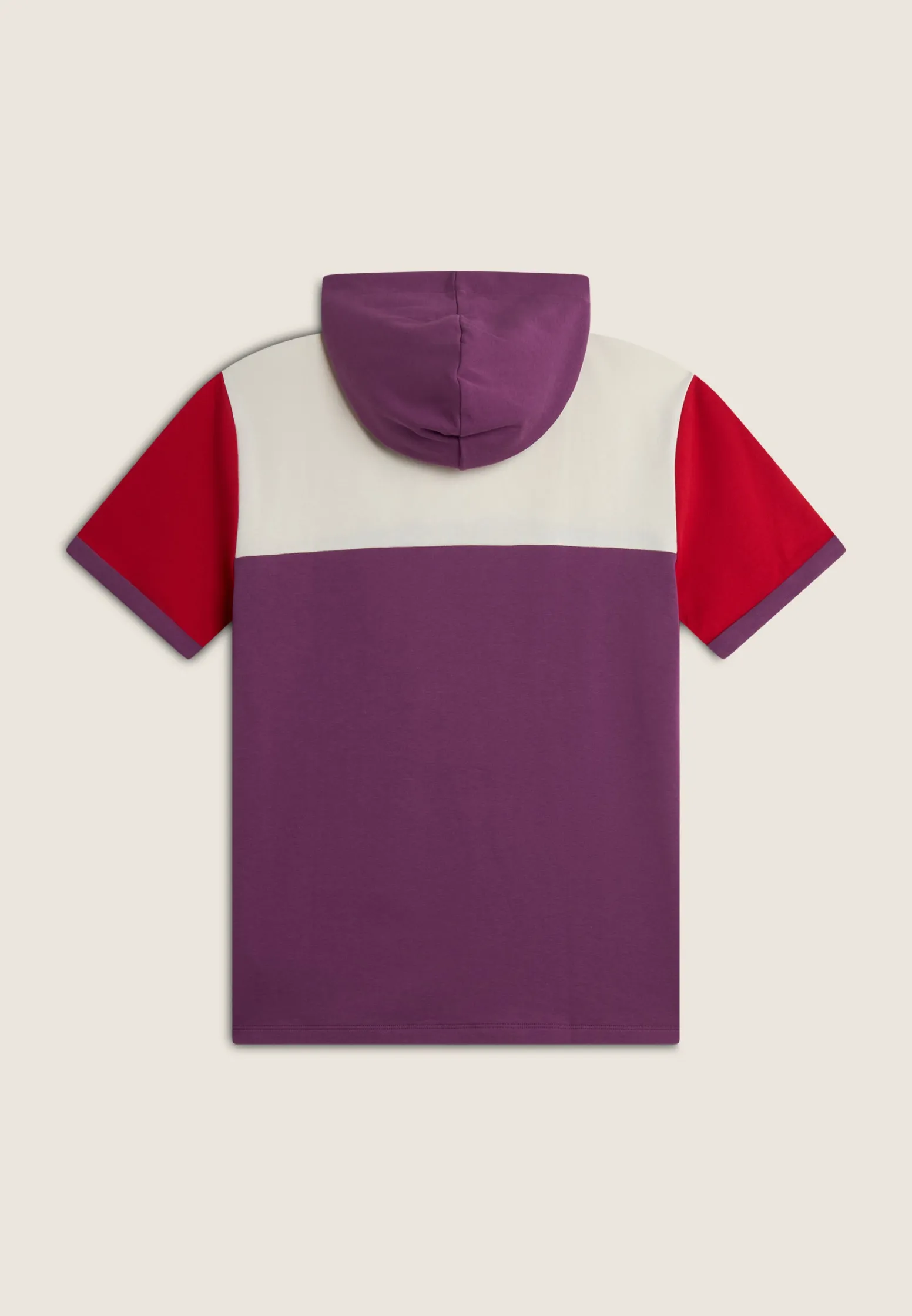 Freddy Felpa a Maniche Corte con Cappuccio design colour block-Uomo Felpe