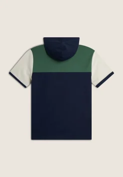 Freddy Felpa a Maniche Corte con Cappuccio design colour block-Uomo Felpe